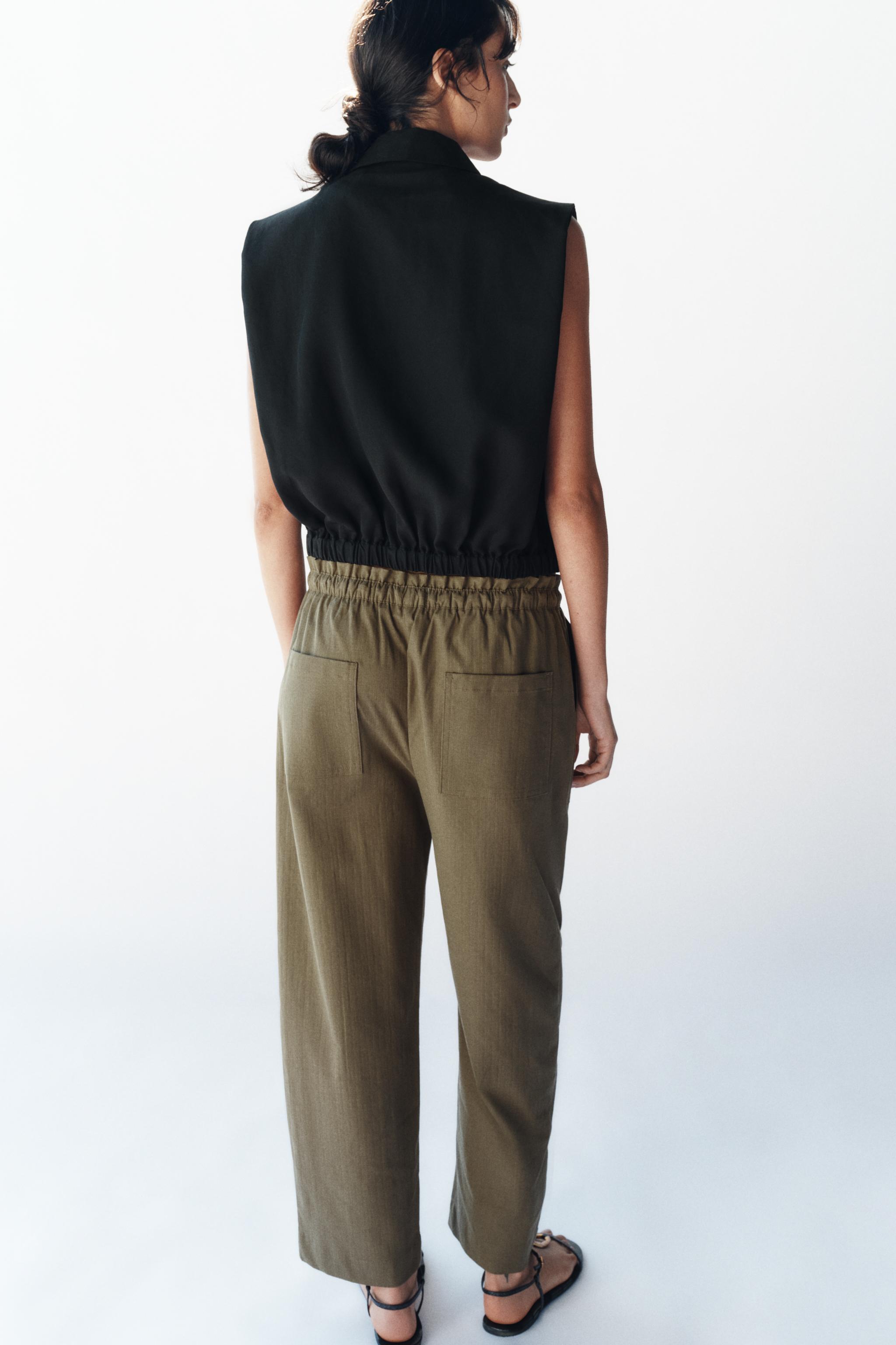 TAPERED PANTS WITH ELASTIC WAIST